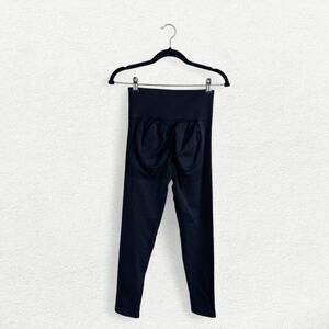 Ruched Bottom Leggings in Black